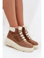 Semišové dámské sněhule s kožíškem na platformě Vinceza 95354 Camel Semišové dámské sněhule s kožíškem na platformě Vinceza 95354 Camel