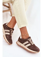 Dámské tenisky z přírodního semiše hnědé Marceline