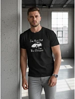 Pánské bavlněné tričko s potiskem I'm Not Old černé FashionStreet NX050R