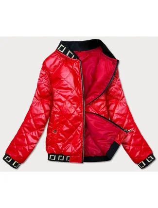 Červená dámská bunda bomber (B9798-4) Červená dámská bunda bomber (B9798-4)