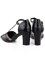 Lodičky s otevřenou špičkou černé M.Daszynski SA107-37