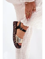 Kožené Elegantní Dámské Sandály S.Barski GR51-603 Zlaté