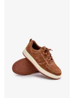 Pánské tenisky na platformě semišové Big Star hnědé
