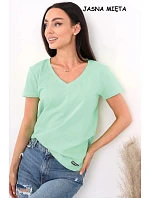 Dámské tričko Serek s krátkým rukávem hnědé - Off Pink