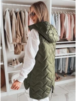 Dámská přechodná prošívaná vesta GRANDI zelená FashionStreet TY4827 Dámská přechodná prošívaná vesta GRANDI zelená FashionStreet TY4827