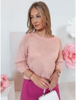 Dámský oversize svetr SOFTICAN pudrově růžový FashionStreet MY2431