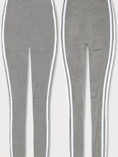 Bavlněné legíny v šedé melanžové barvě (YW01049-3-1)