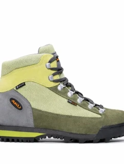 Aku dámské trekové boty Ultralight Gore-tex hiking kotníkové šedé zelené dámské