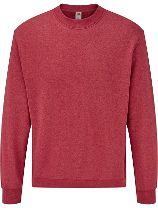 Fruit of the Loom Classic Set-In Sweat Mikina 16.2202 vintage heather red Fruit of the Loom Classic Set-In Sweat Mikina 16.2202 vintage heather red