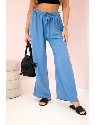 Kalhoty s širokým pasem džínovina Kalhoty s širokým pasem džínovina