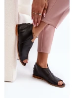 Dámské kožené sandály Laura Messi 2443 černé