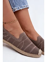 Dámské Otevřené Espadrilky Textilní Khaki Candessa Dámské Otevřené Espadrilky Textilní Khaki Candessa