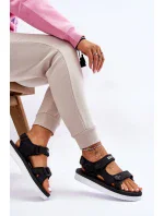 Dámské sportovní sandály na platformě Big Star LL274789 Černé Dámské sportovní sandály na platformě Big Star LL274789 Černé