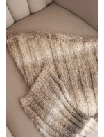 Dámský vlněný šátek měkký a teplý v barevných pruzích KN19 béžový Dámský vlněný šátek měkký a teplý v barevných pruzích KN19 béžový