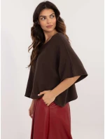 Jumper IT SW 0811.82P tmavě hnědý