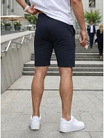 Pánské teplákové kraťasy s tkaničkou, tmavě modré, FashionStreet SX2626