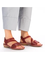 Kožené pohodlné sandály Rieker W RKR685 red
