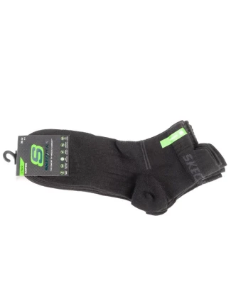 Skechers 3PPK Bamboo Mesh Quarter Socks SK42056-9999 Black 39-42