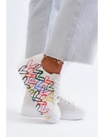 Dámské tenisky se srdíčky Bílé Claral