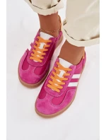 Kožené Dámské Tenisky LR61-7059 Fuchsiová