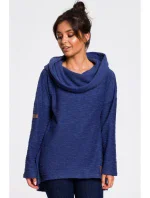 B131 Svetr s vysokým límcem - indigo B131 Svetr s vysokým límcem - indigo