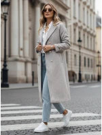 Dámský oversize kabát CAMELLYN dlouhý béžový FashionStreet NY0744