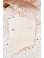 Dámské dlouhé vlněné ponožky – ecru Dámské dlouhé vlněné ponožky – ecru