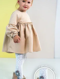 DÍVČÍ VISKÓZOVÉ PUNČOCHÁČE S APLIKACÍ KIRA DR2336