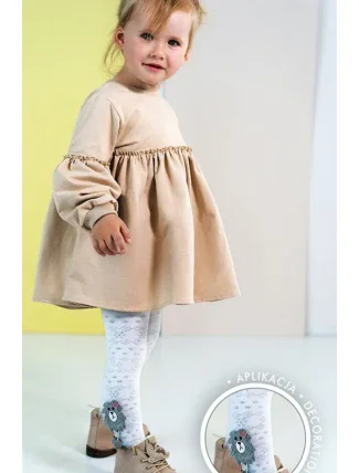 DÍVČÍ VISKÓZOVÉ PUNČOCHÁČE S APLIKACÍ KIRA DR2336