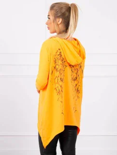 Mikina s potiskem křídel oranžová neonová