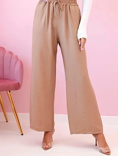 Viskózové kalhoty se širokými nohavicemi velbloud