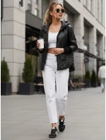 Dámská přechodná prošívaná bunda s kapucí černá FashionStreet TY5559