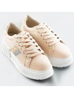 Béžové dámské tenisky sneakers s vysokou podrážkou (AD-576) Béžové dámské tenisky sneakers s vysokou podrážkou (AD-576)