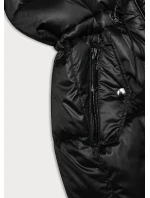 Vypasovaná černá dámská zimní bunda S'west (B8207-B8282-1)