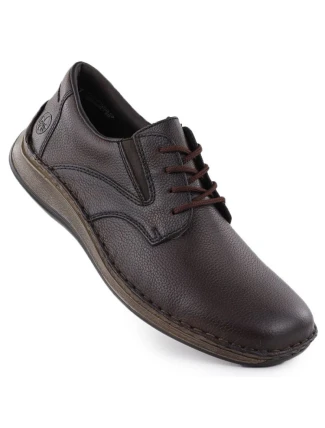 Rieker 05211-25 pánské pohodlné hnědé kožené polobotky