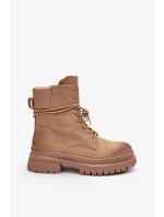 Dámské kotníkové boty Trapper na silné podrážce, béžová Narelona