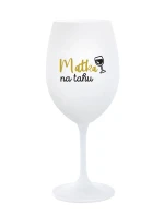 MATKA NA TAHU - bílá sklenice na víno 350 ml MATKA NA TAHU - bílá sklenice na víno 350 ml