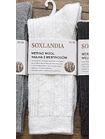 Ponožky WiK Soxlandia 3078 vzor 52 z merino vlny, velikosti 35–42