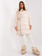 Dámská lehká péřová zimní bunda Factory Price light beige (TR8310)