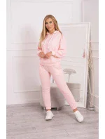 Tepláková souprava s kapucí pudrově růžová Tepláková souprava s kapucí pudrově růžová