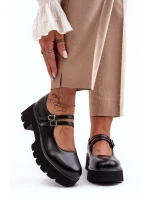 Dámské polobotky na nízkém podpatku černé Saviwa