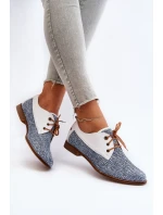 Dámské Kožené Polobotky Na Ploché Podrážce Maciejka 06461-17 Modré Dámské Kožené Polobotky Na Ploché Podrážce Maciejka 06461-17 Modré