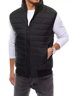 Pánská prošívaná vesta černá FashionStreet TX4234