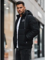 Pánská prošívaná bunda černá FashionStreet TX4638z