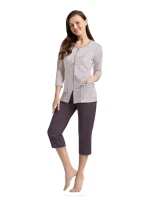 Pyžamo Luna 388 3/4 M-2XL Z25/26 dámské rozepínací