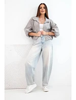 Dámská bavlněná bomber bunda na zip fango zelená Dámská bavlněná bomber bunda na zip fango zelená