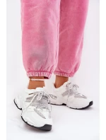 Tenisky Sportovní Boty Dámské S Dvojitým Šněrováním Bílé Efobell