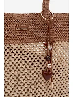 Velká Béžová Nákupní Taška z Pleteniny Lucette