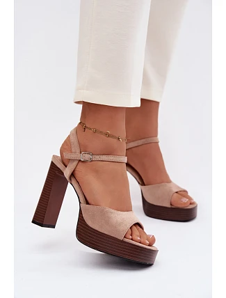 Sandály na podpatku model 226117 Step in style Sandály na podpatku model 226117 Step in style