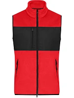 Daiber JN 1310 Pánská fleecová vesta 02.1310 red/black